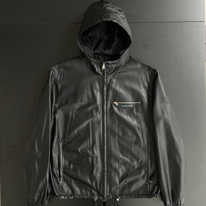 2018aw prada lamb leather hoodie 48