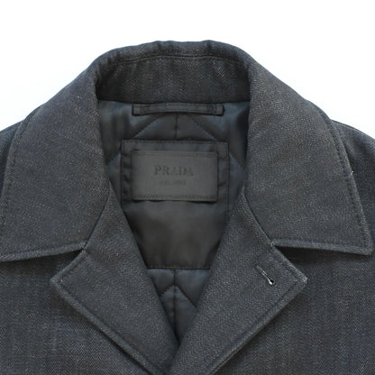 2019aw prada quilting padded denim coat 48