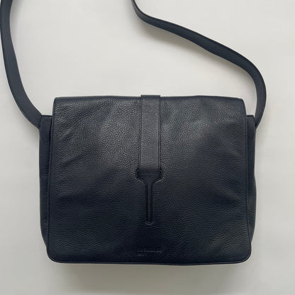 2000s jil sander leather messenger shoulder bag