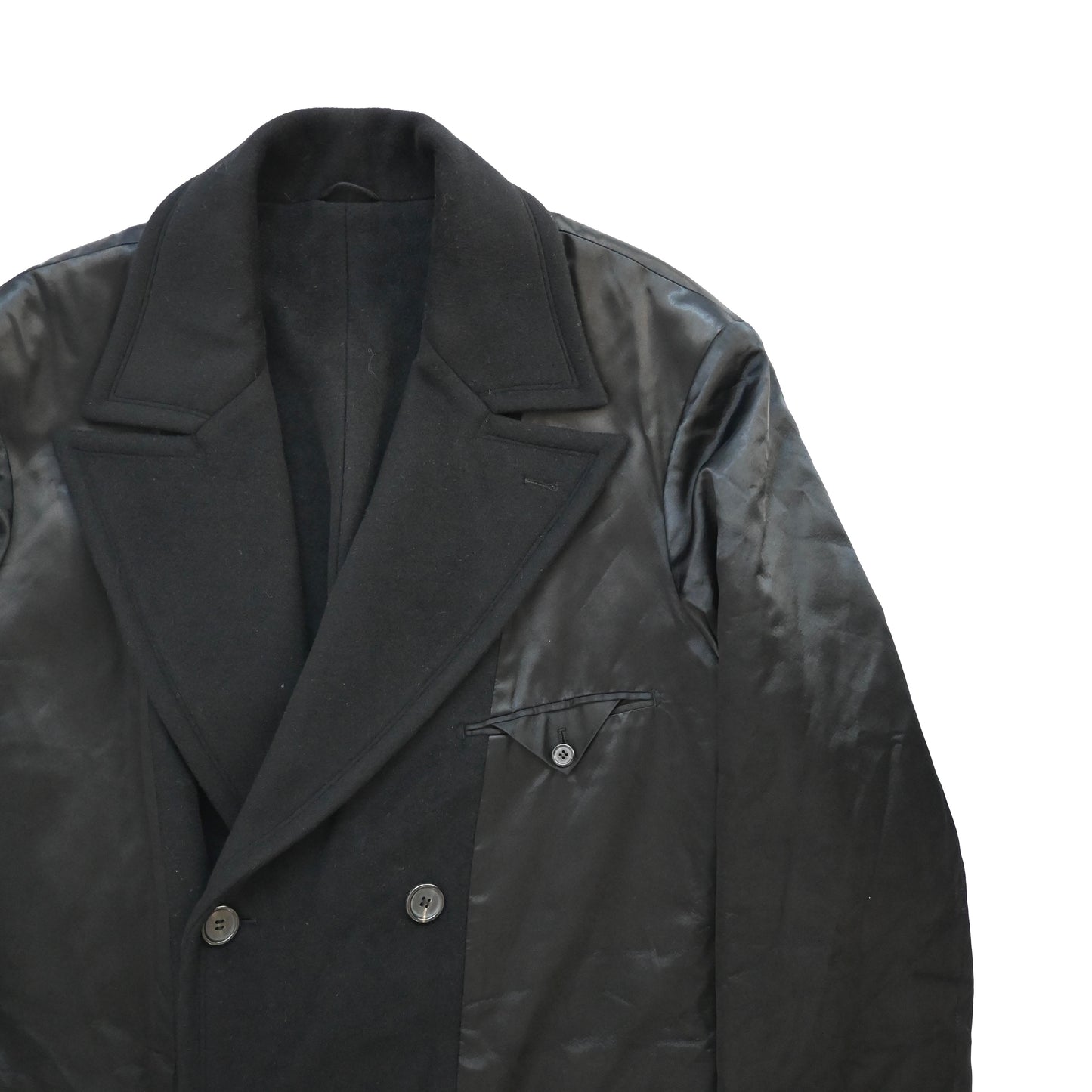 2002aw prada wool docking double coat 52