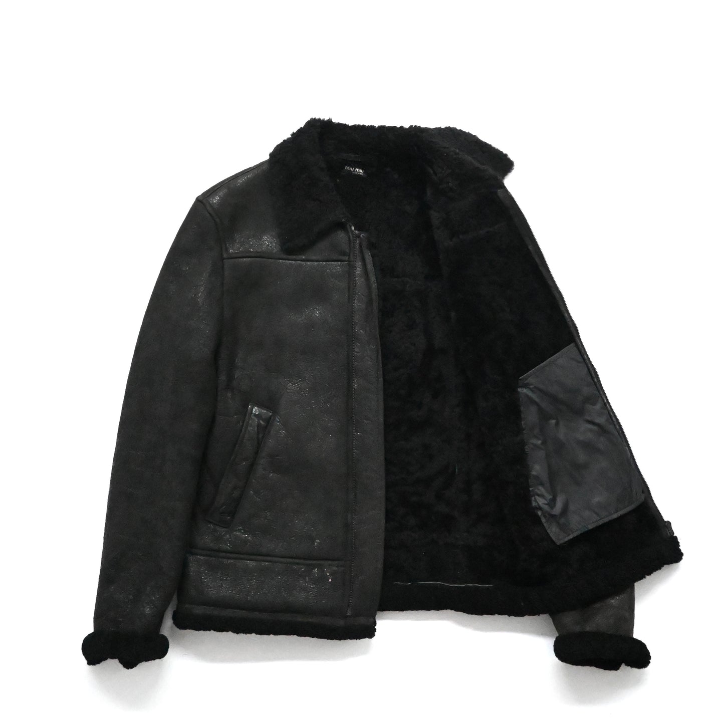 2006aw miu miu gemuine leather mouton jacket 48