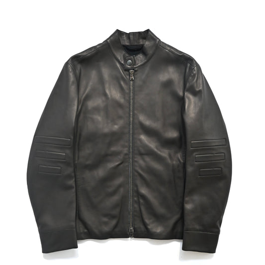 1999aw emporio armani lamb leather biker jacket 46