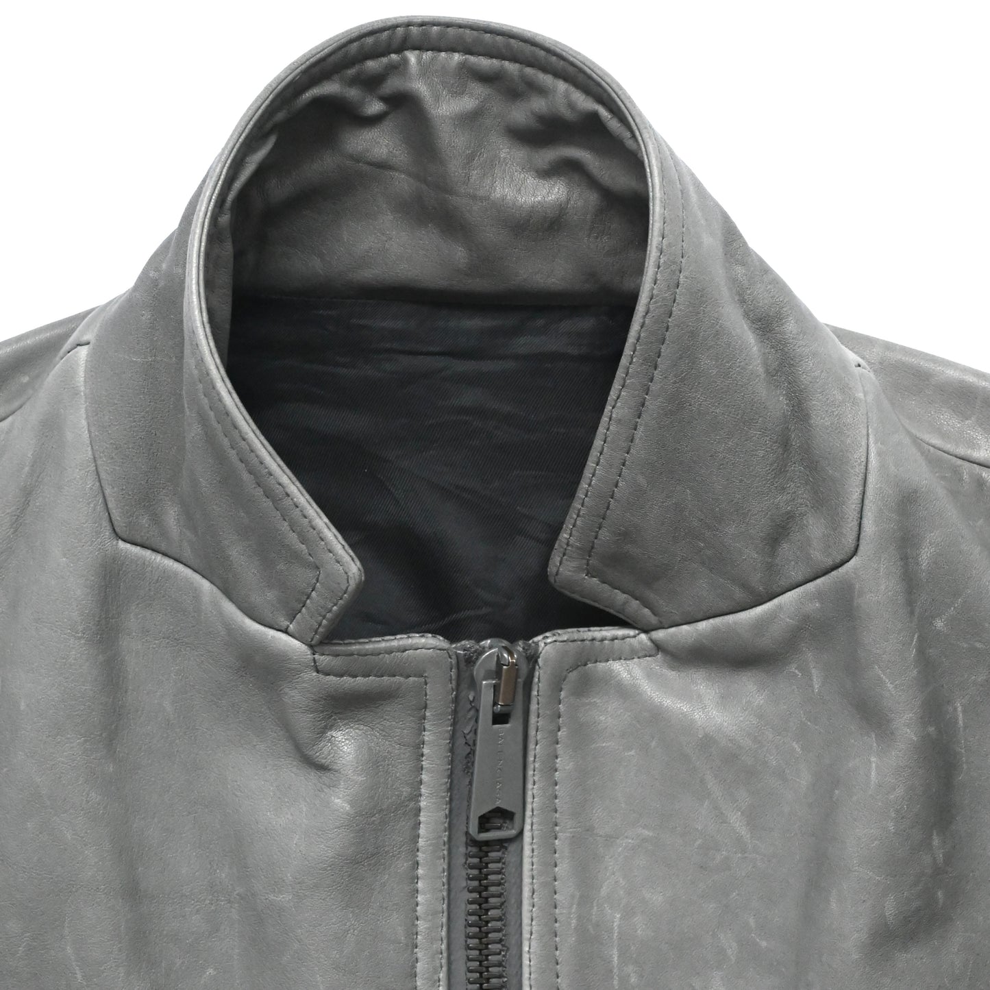 2010aw balenciaga high neck cow leather blouson 48
