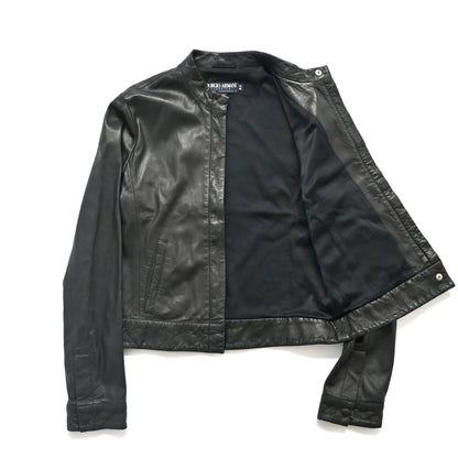 1990s giorgio armani lamb leather jacket 42