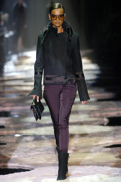 2004aw gucci asymmetric ribbon wool jacket 38 by Tom ford