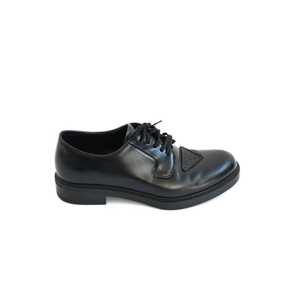2022ss prada front logo leather shoes 6 1/2