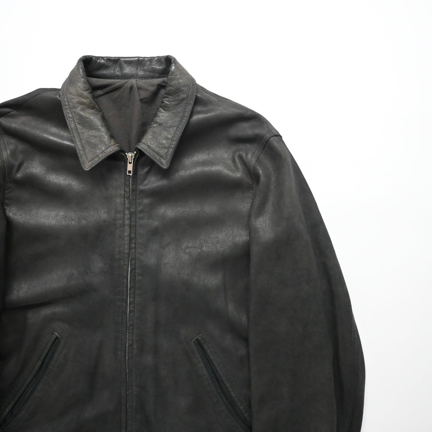 1990s agnes b gemuine leather jacket 1
