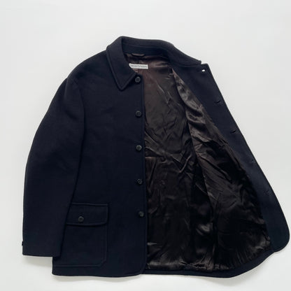 1990s emporio armani wool half coat 48