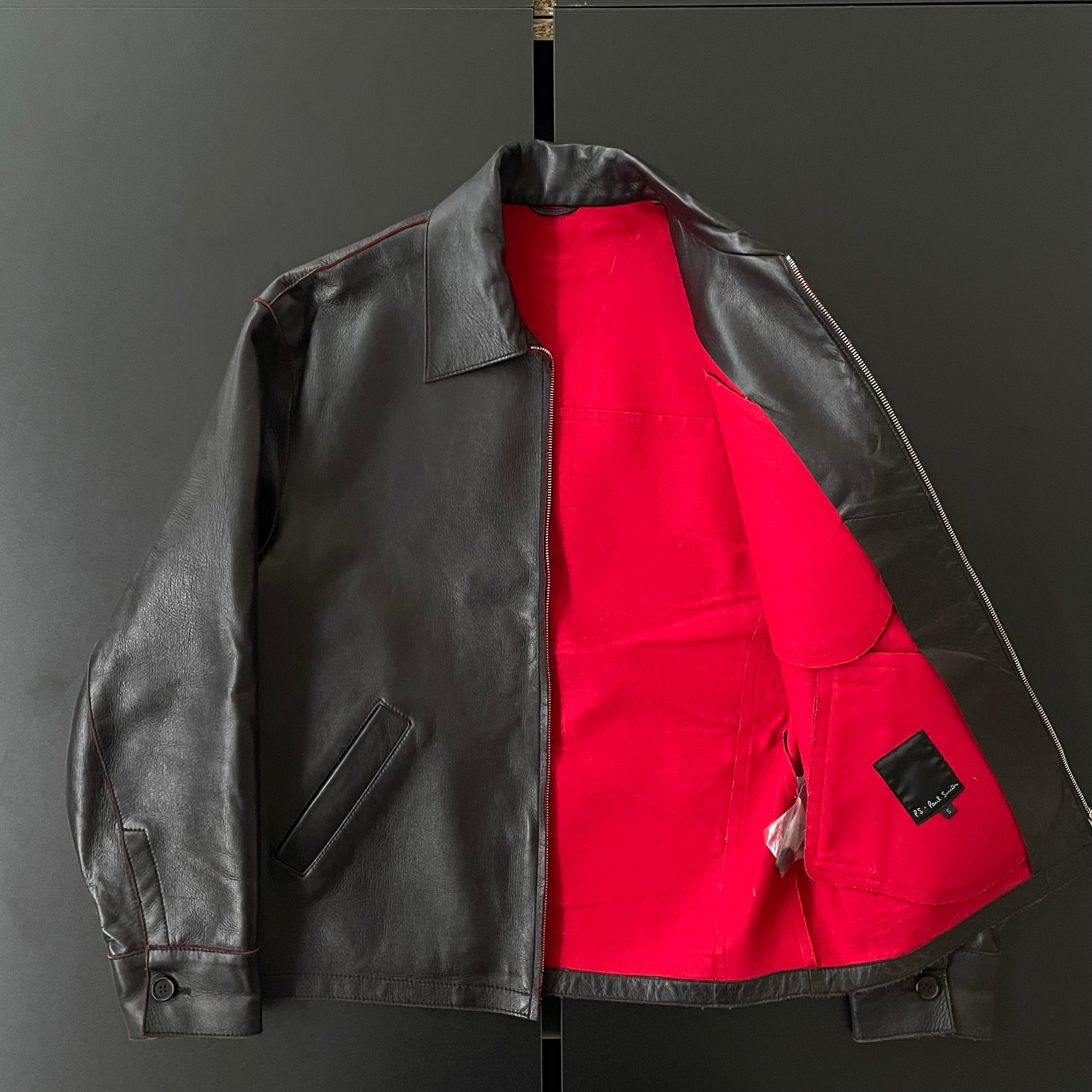 【paul smith】ビンテージ レザー ジャケット 2000s paul smith cow leather jacket S – vexed_store