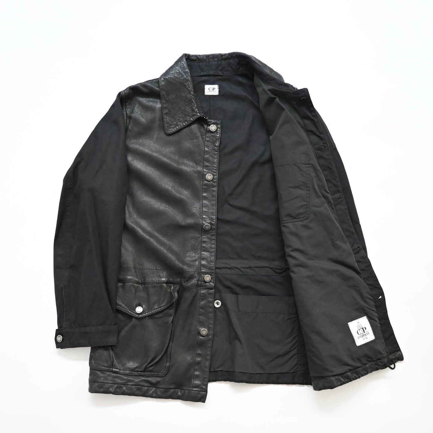2005aw c.pcompany half leather docking jacket L