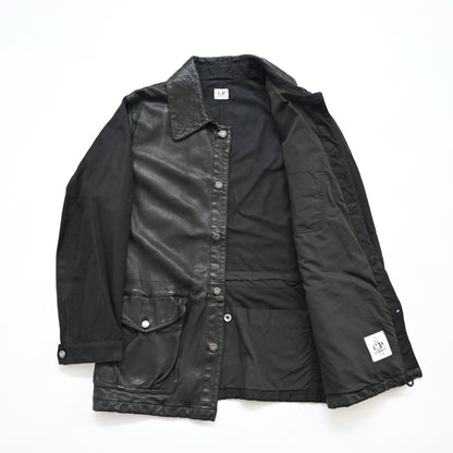 2005aw c.pcompany half leather docking jacket L