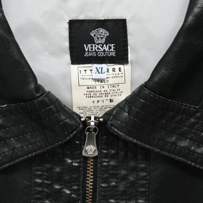1990s versace kint docking fake leather jacket XL