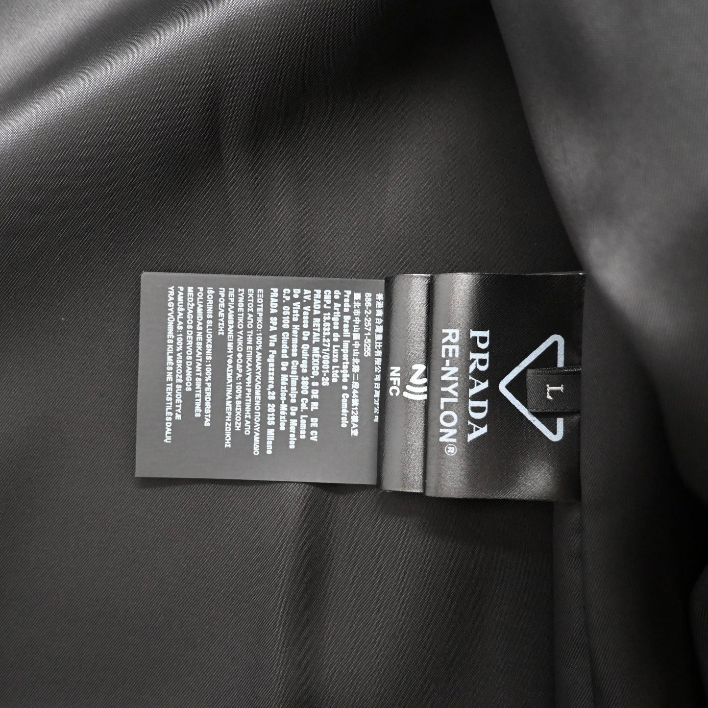 2021aw prada spg891 re nylon long coat L  by raf simons