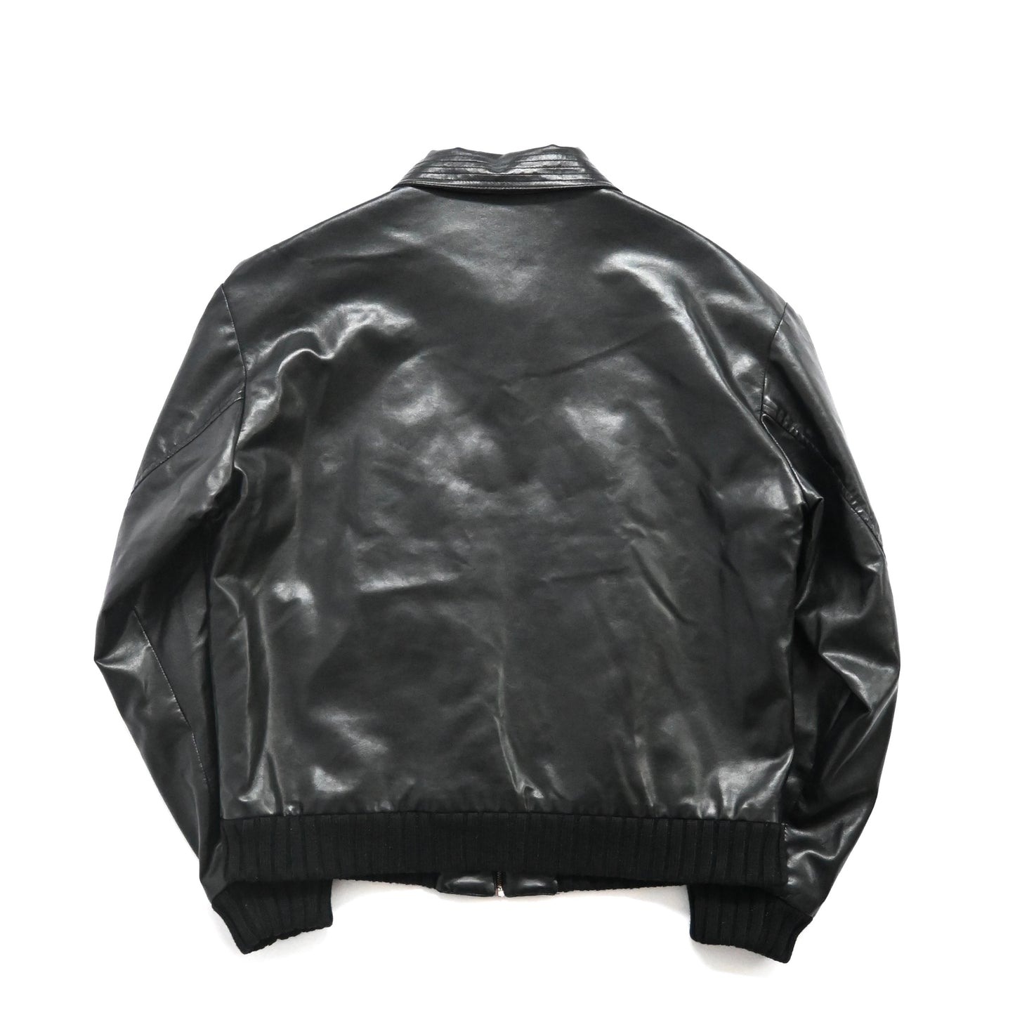 1990s versace kint docking fake leather jacket XL