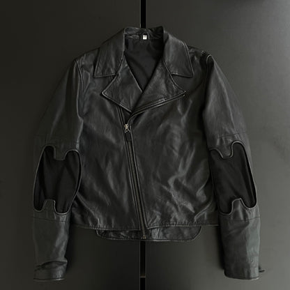 2004ss helmut lang dragonfly cutout leather jacket 48