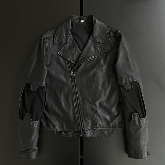2004ss helmut lang dragonfly cutout leather jacket 48