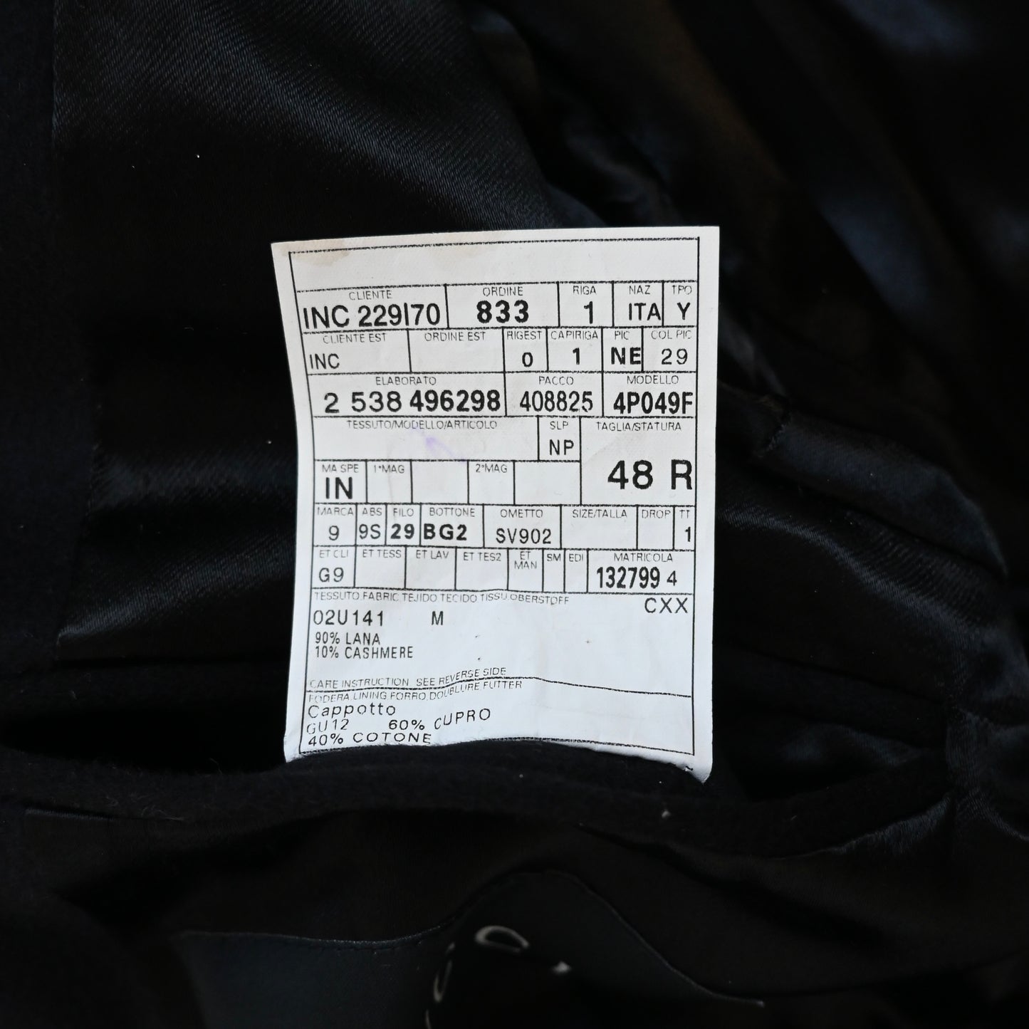 2006aw gucci wool maximum long coat 48