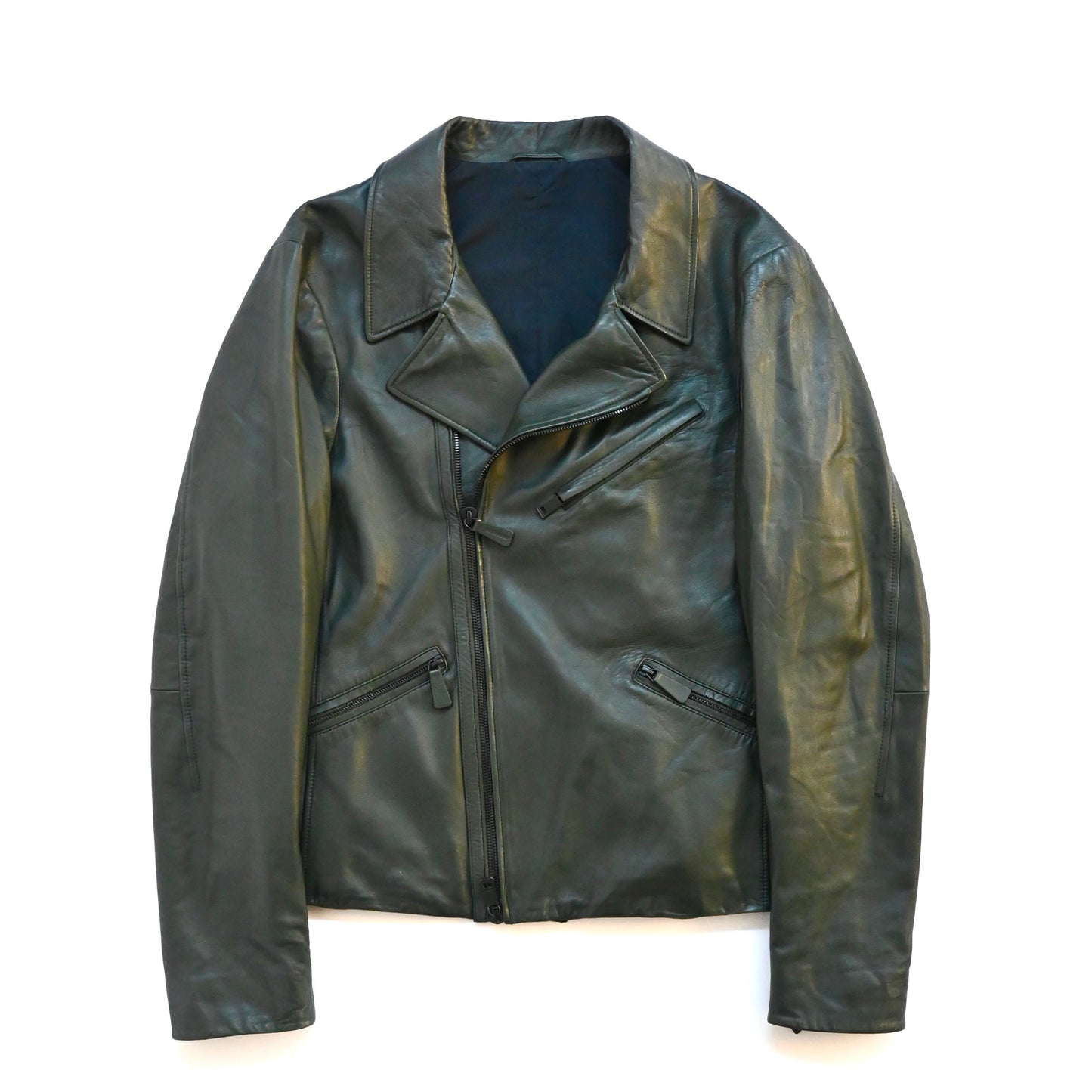 2014aw jil sander lamb leather riders jacket 52