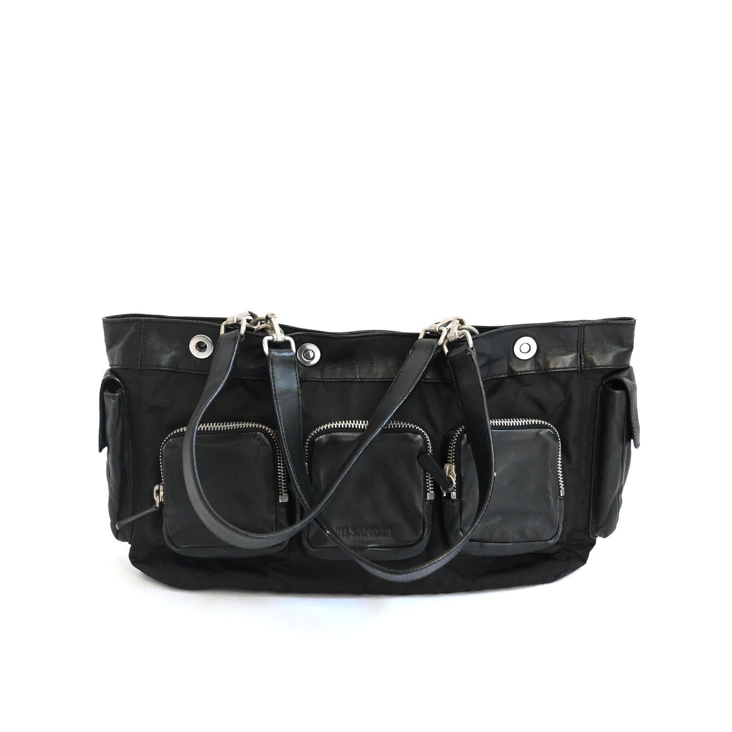 2002ss jil sander leather docking mulch pocket hand bag