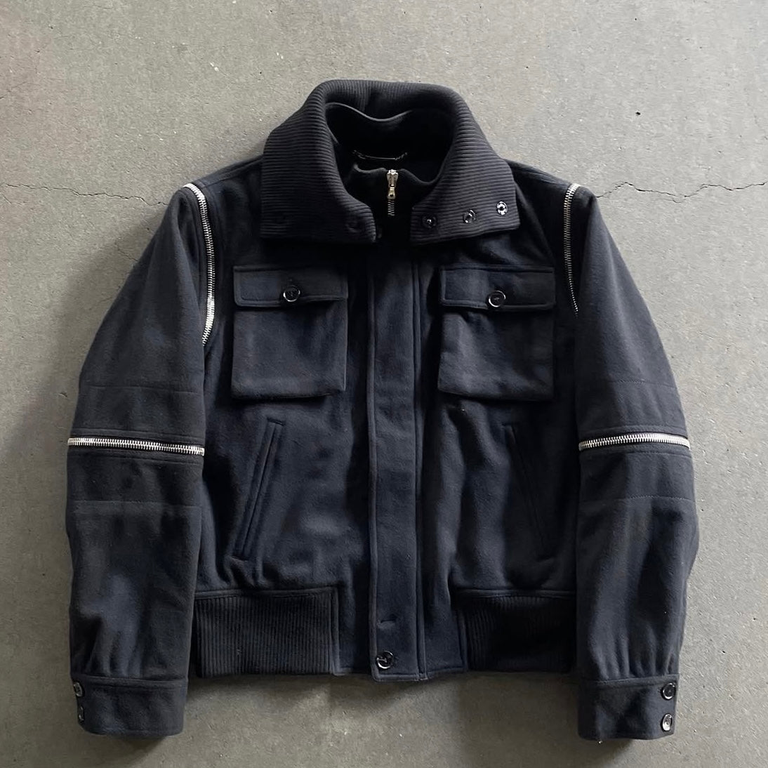 2003aw dolce&gabbana detachable
coat wool jacket 46