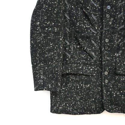 1980s arrston volaju tweed wool double button jacket M