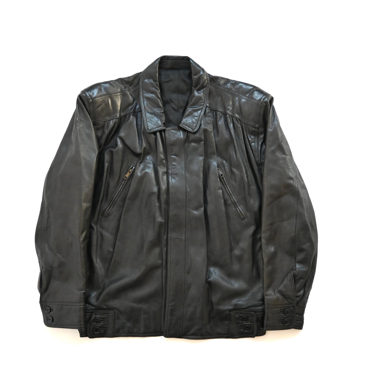 1991aw giorgio armani leather bomber jacket M