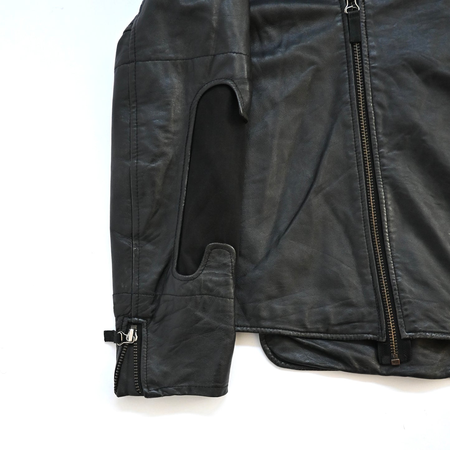 2004ss helmut lang dragonfly cutout leather jacket 50