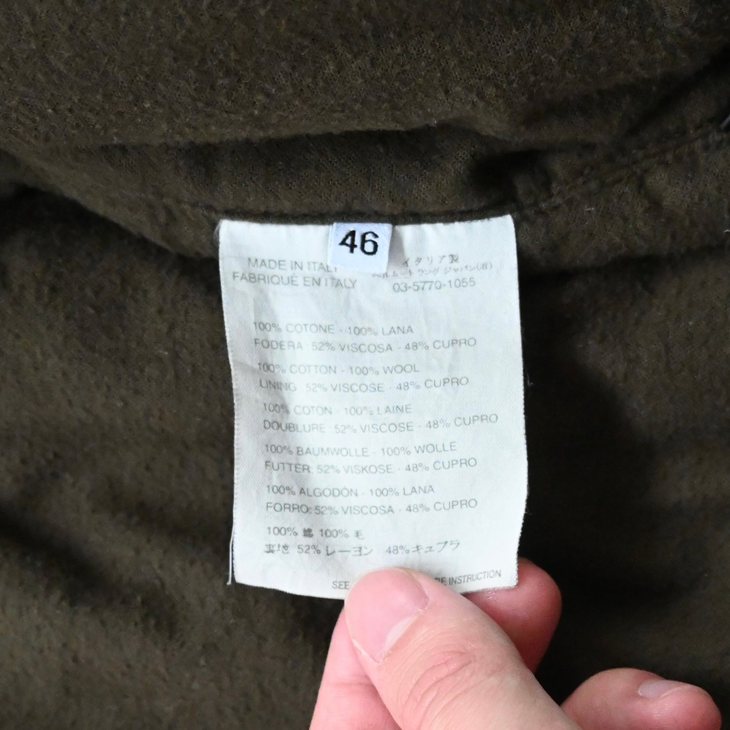 2003aw helmut lang bondage cotton bomber jacket 46