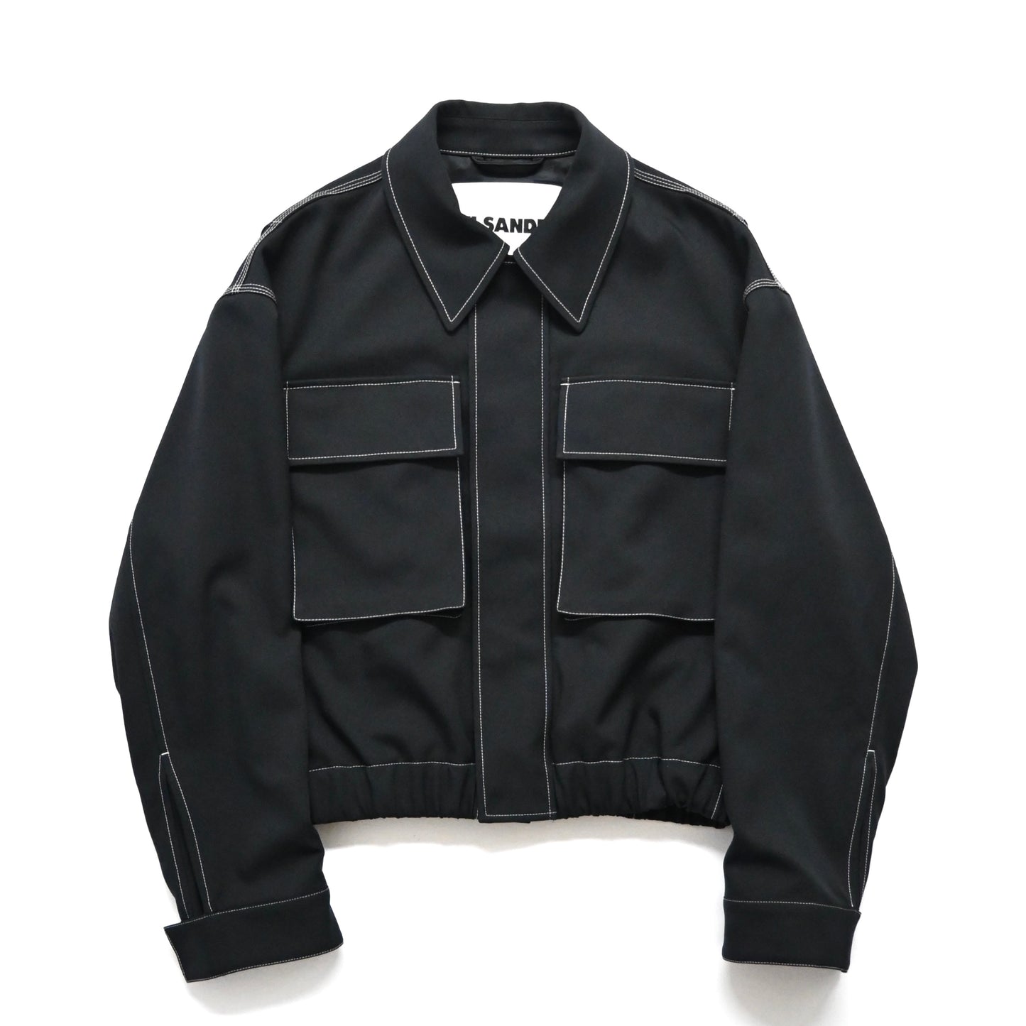 2025ss jil sander contrast stitching twill jacket 46
