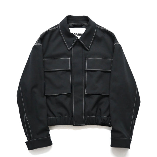 2025ss jil sander contrast stitching twill jacket 46
