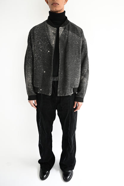 2014aw balenciaga paint pattern cotton ma-1 blouson 48