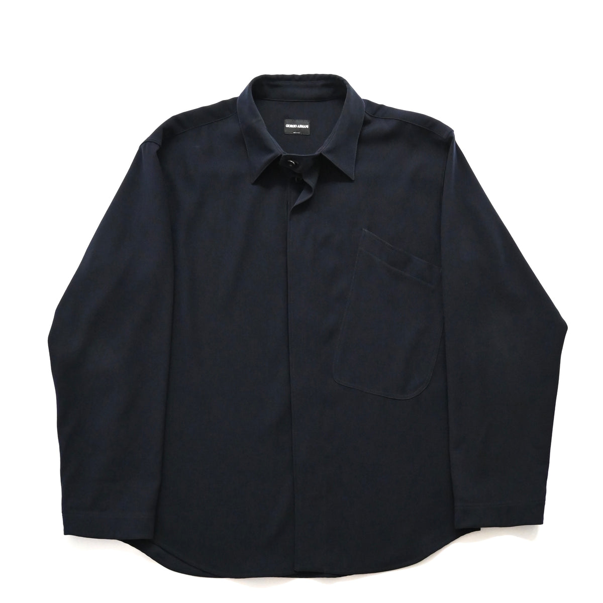 1990s giorgio armani polyester shirt jacket 52