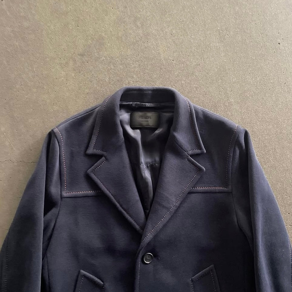 2015ss prada stitch cotton blouson 50