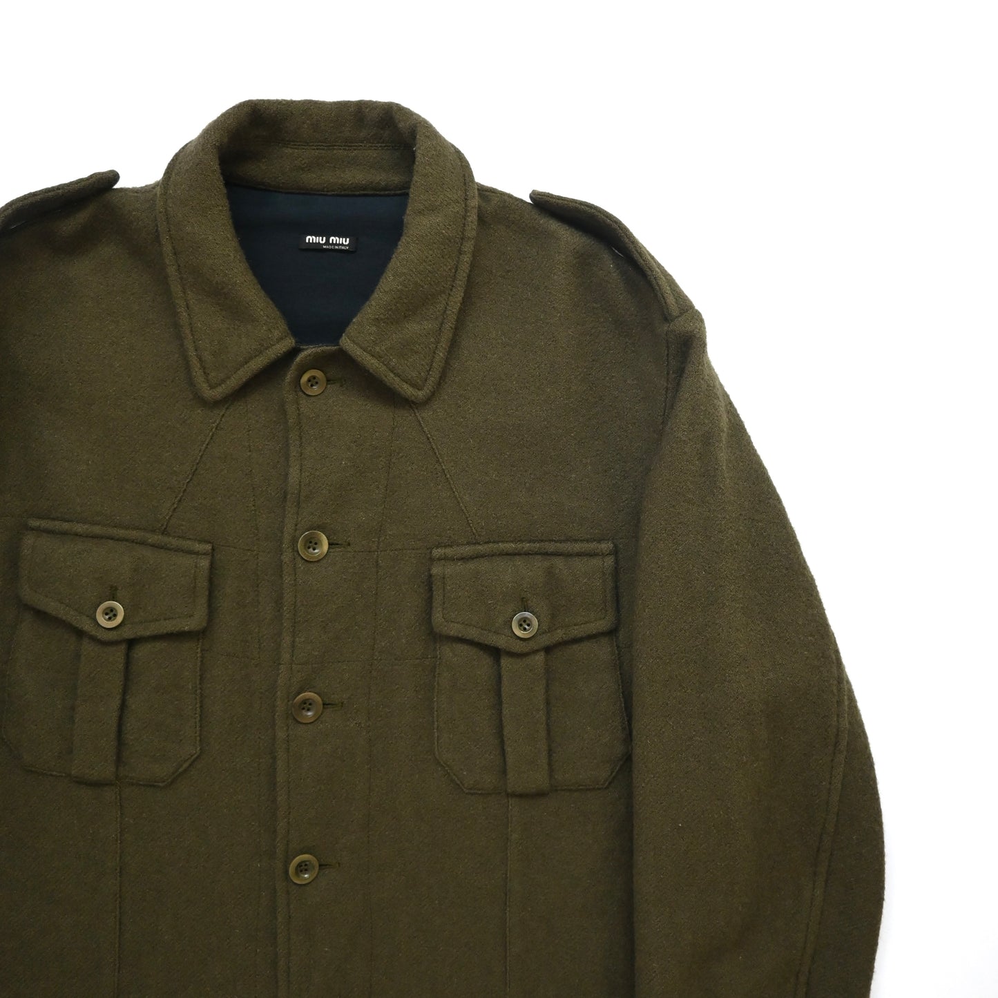 2000s miu miu wool coach jacket XL