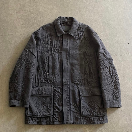 1999s prada crease effect half coat L