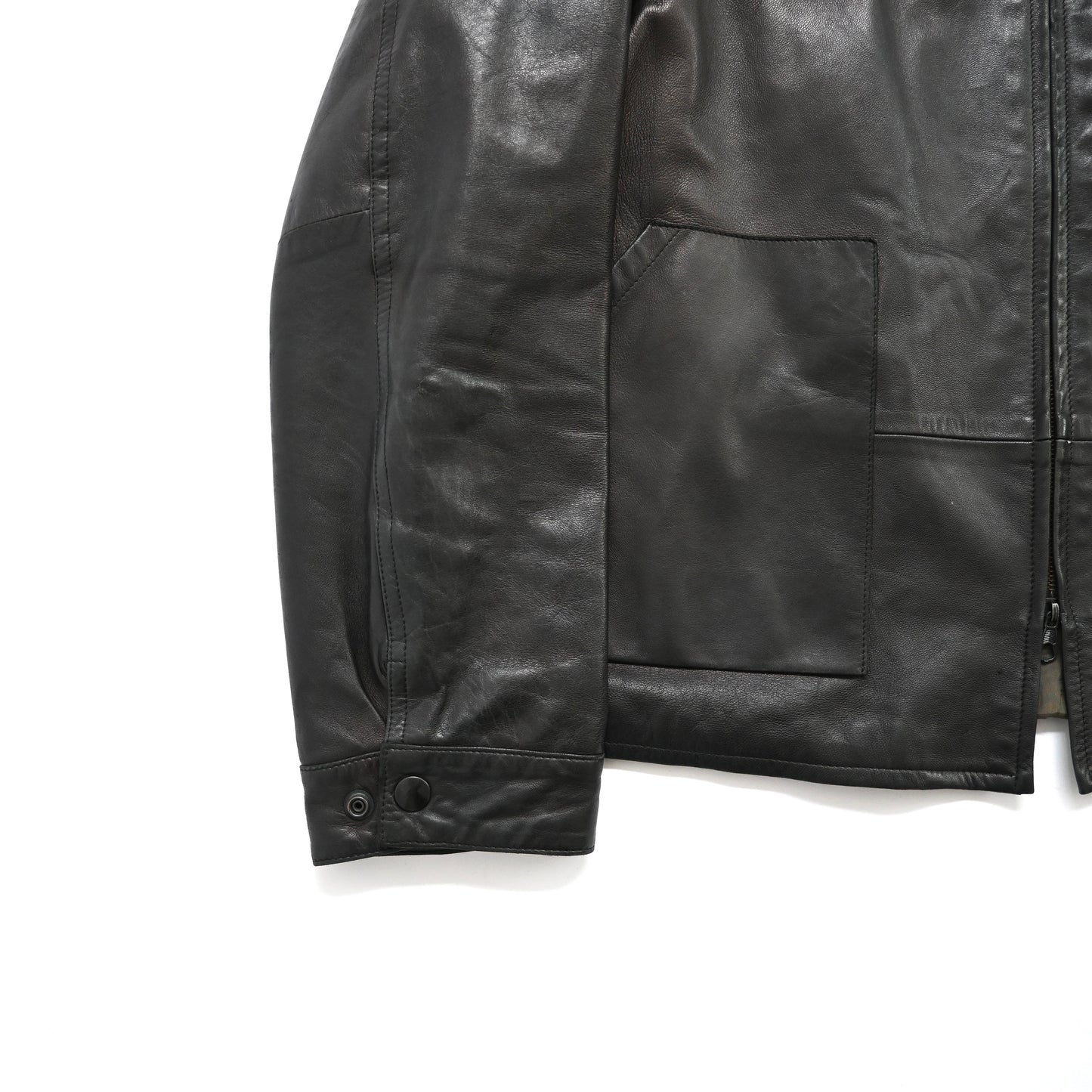 1990s emporio armani lamb leather jacket 52