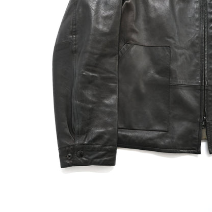 1990s emporio armani lamb leather jacket 52