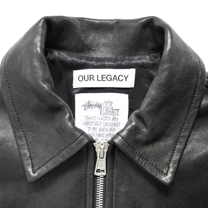 2023aw stussy x our legacy work shop blouson leather jacket L