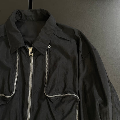 1993ss issey miyake lengthy two-way zippers reversible short  blouson L