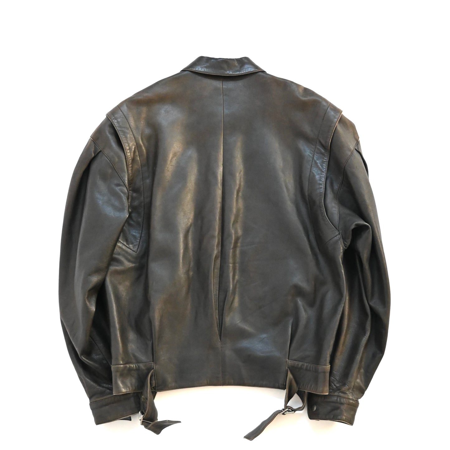 1990s claude montana lamb leather jacket 48