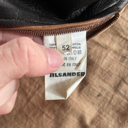 1990s jil sander leather jacket 52