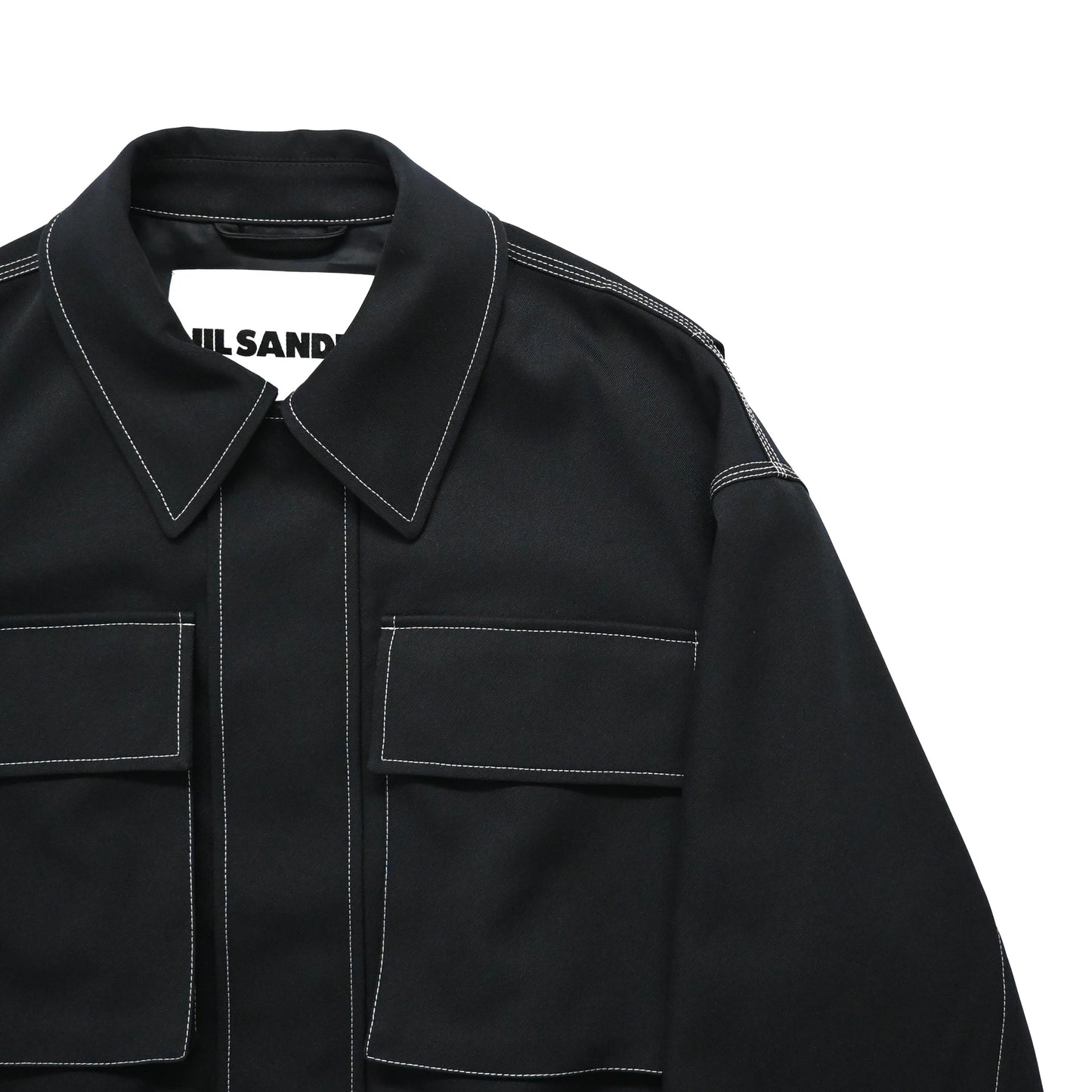 2025ss jil sander contrast stitching twill jacket 46