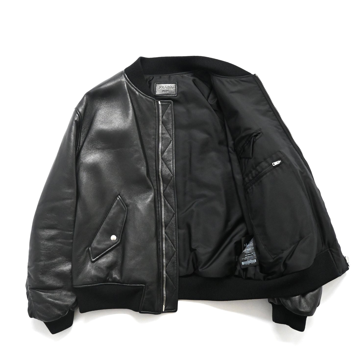 2021aw prada nappa leather bomber jacket 50 by raf simons