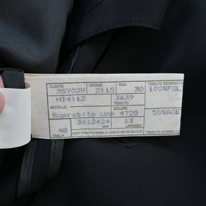 1990s giorgio armani polyester long coat 48