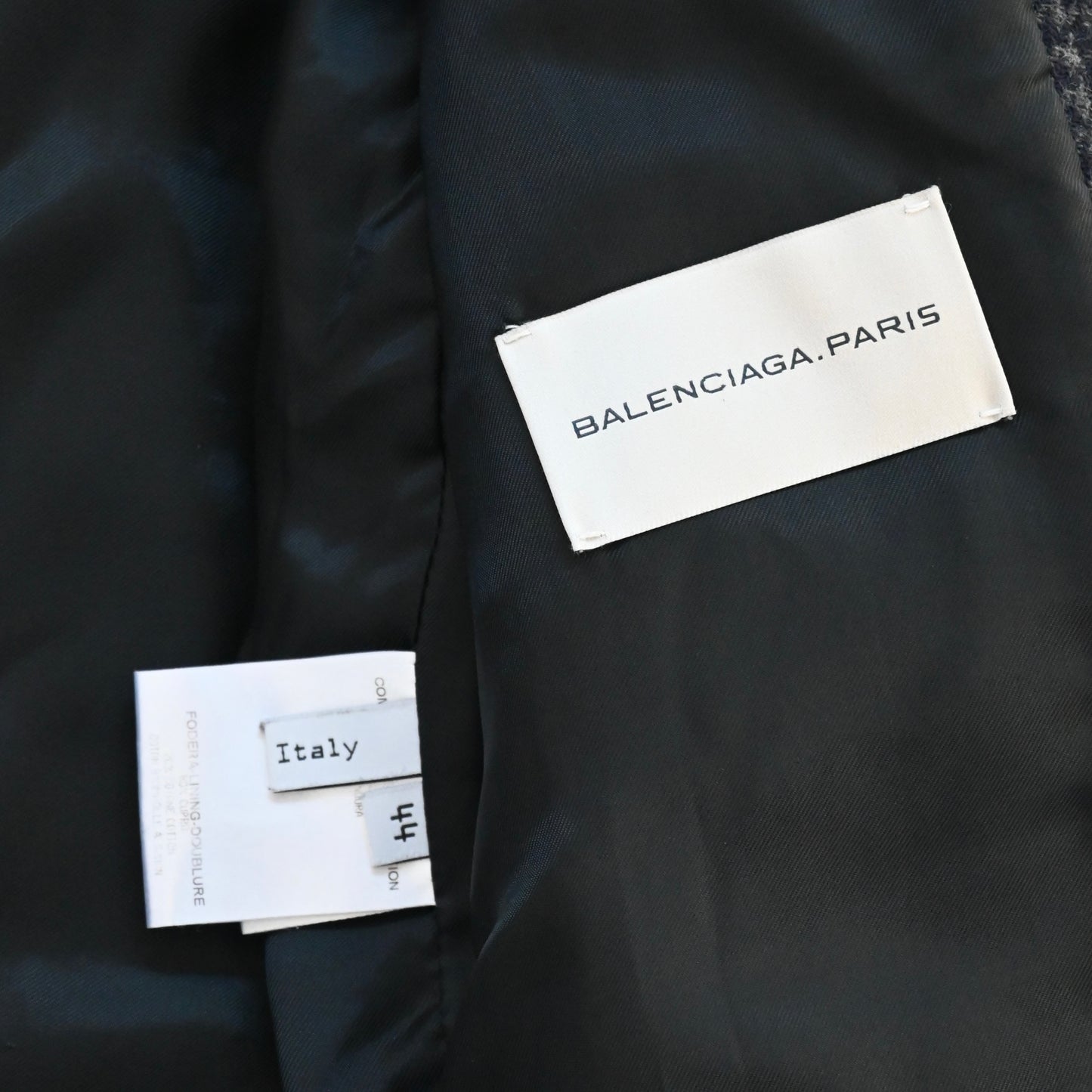 2008aw balenciaga tweed shawl collar jacket 44