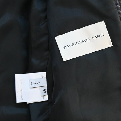 2008aw balenciaga tweed shawl collar jacket 44