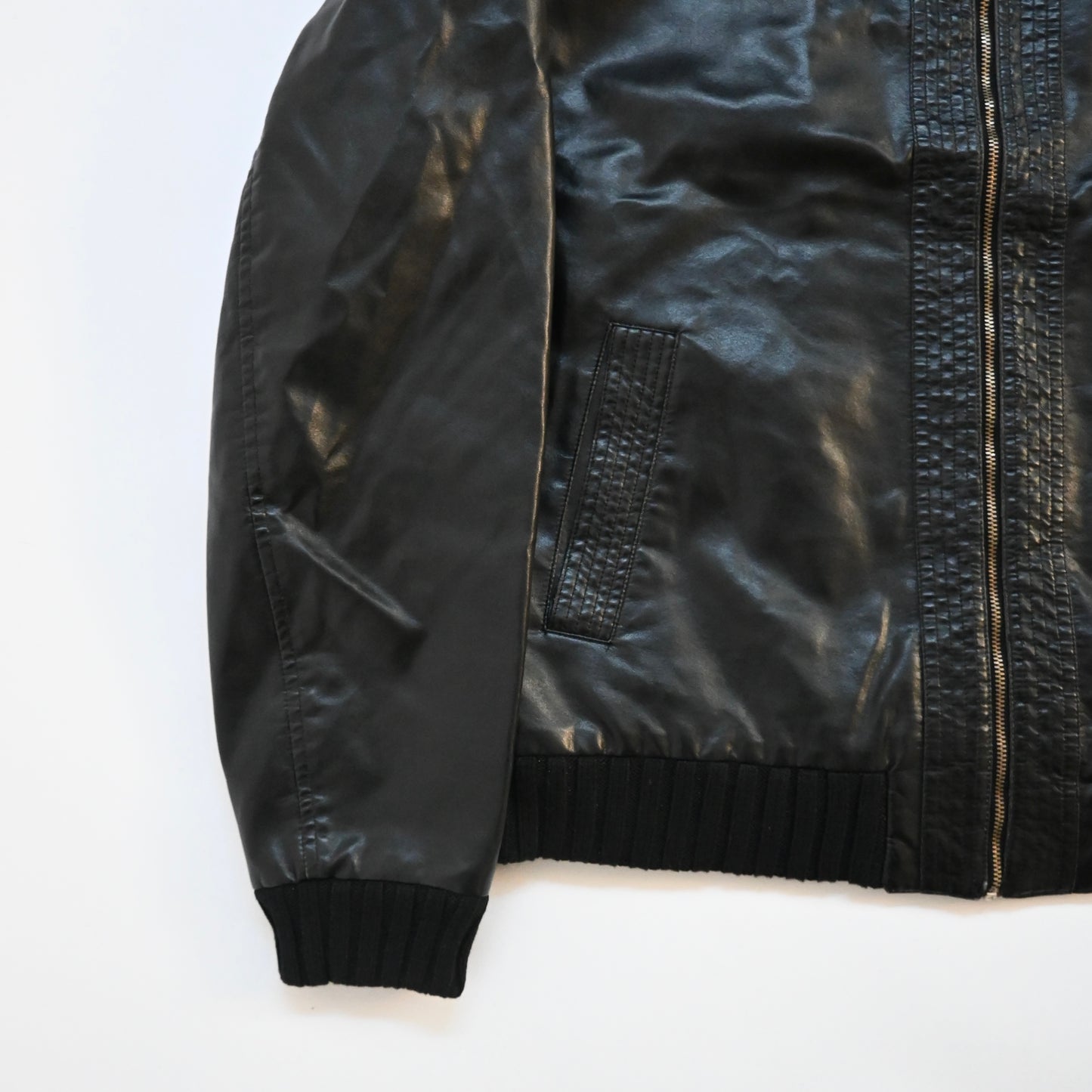 1990s versace kint docking fake leather jacket XL