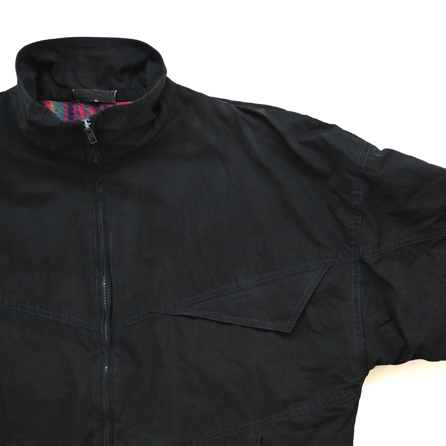 1990s giorgio armani cotton high neck blouson 50