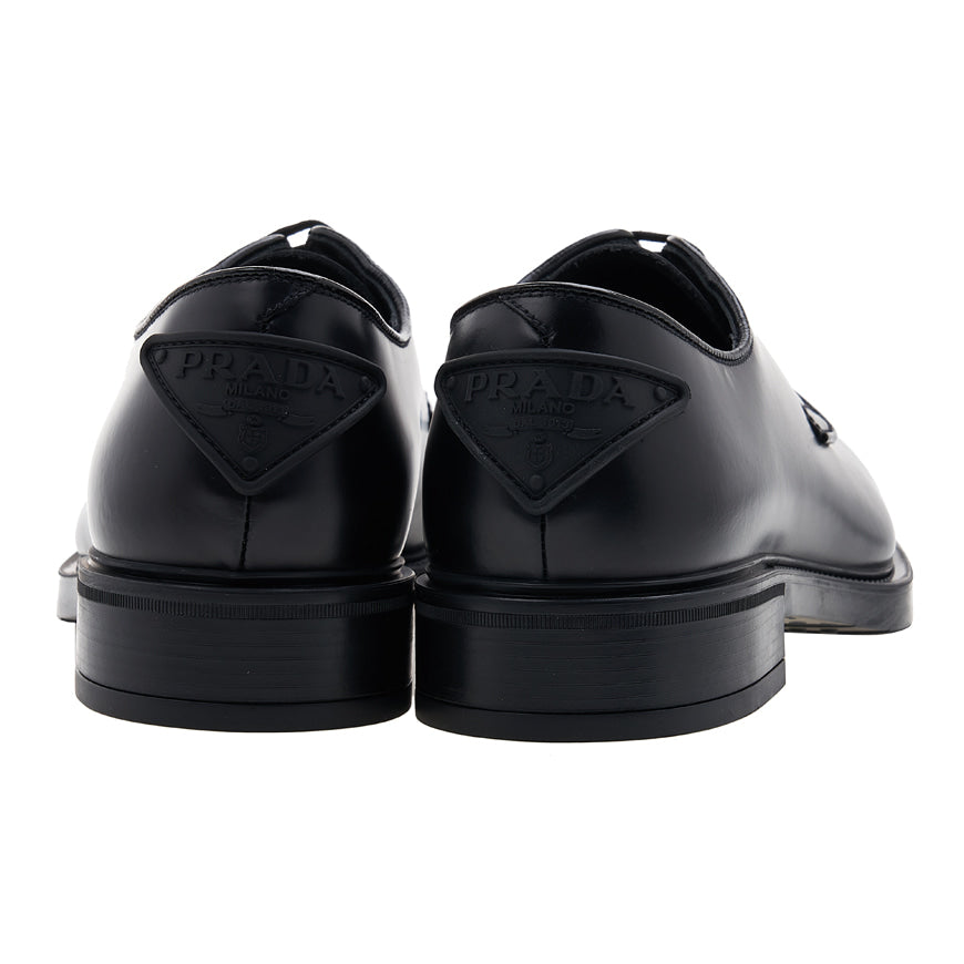 2022ss prada back logo leather shoes 6
