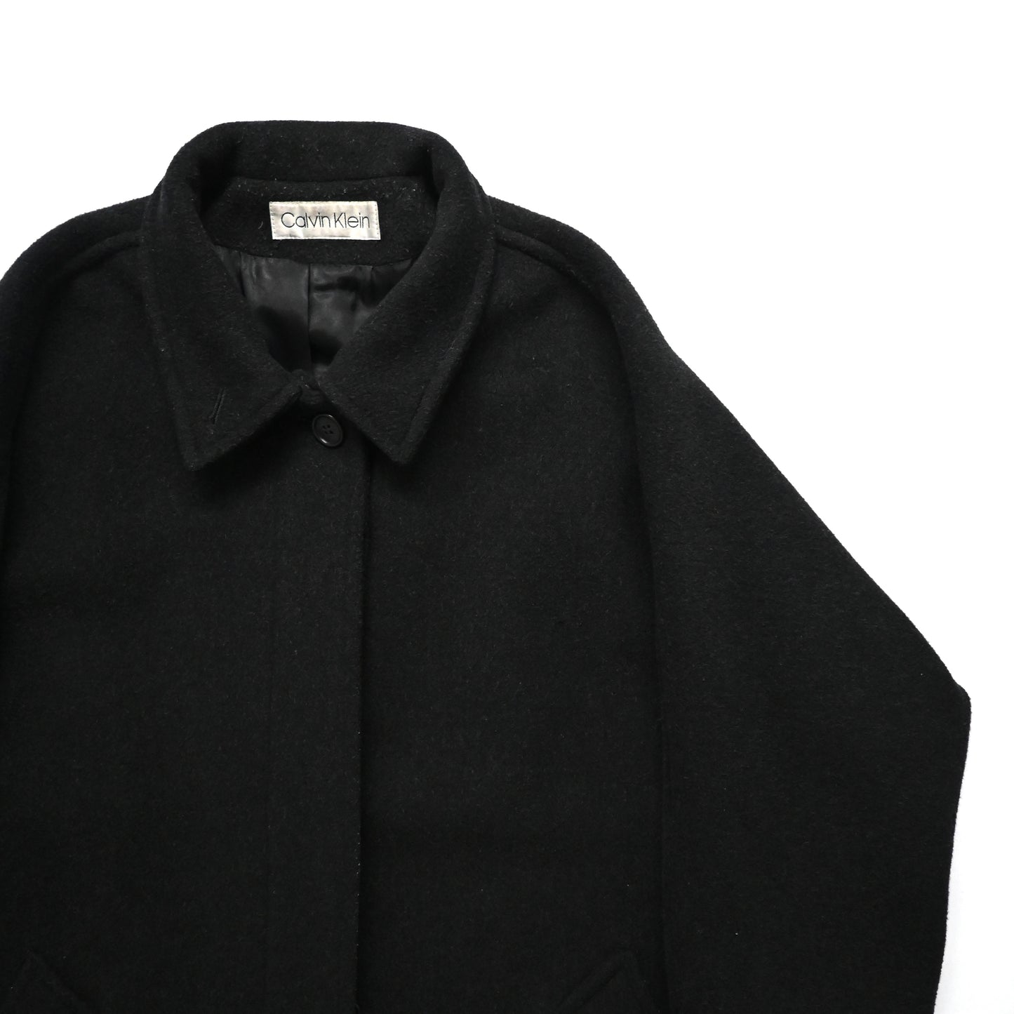 1980s calvin klein wool melton long coat M